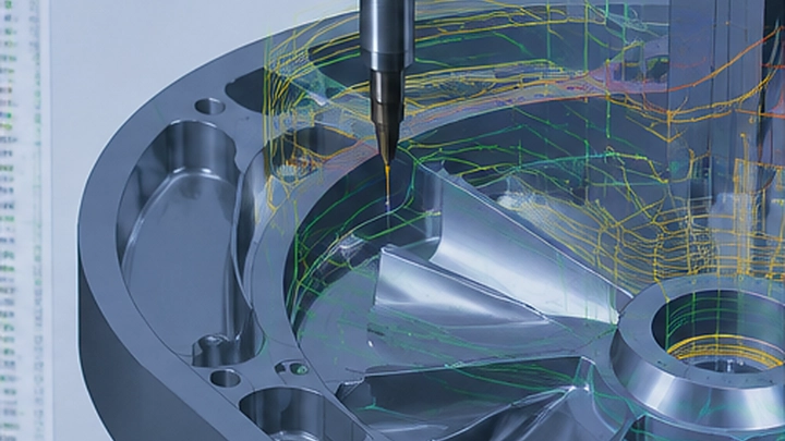 5-axis CAM programming and machining strategy for complex robotics components
