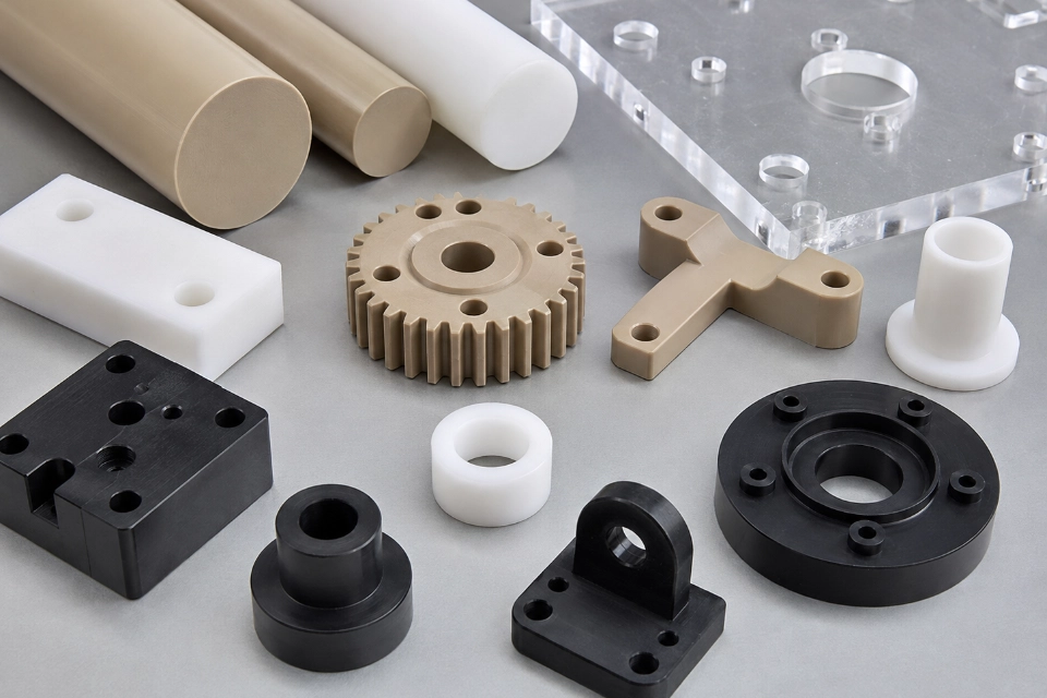 Representative CNC machined engineering plastic components