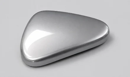 Polished high-gloss metal surface for smart home controls